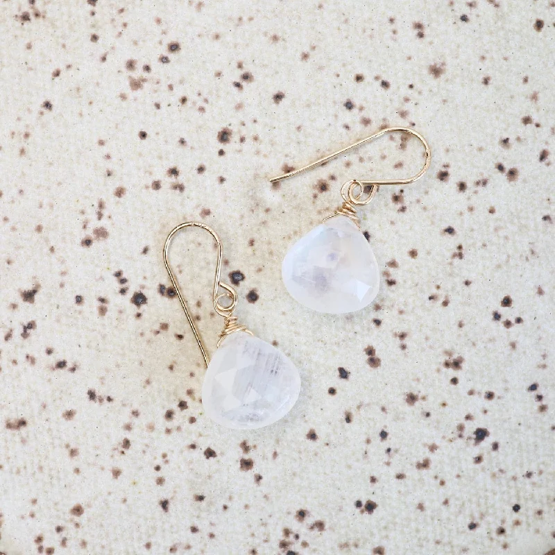 Rainbow Moonstone Teardrop Earring