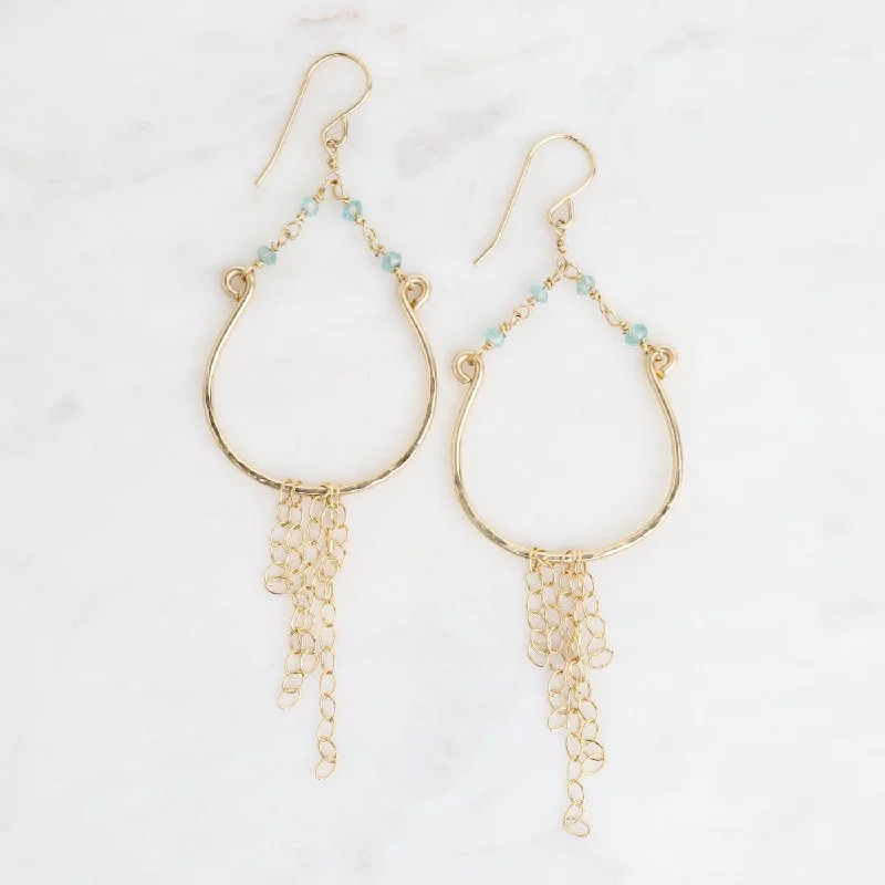 Apatite Horseshoe Dangle Earrings