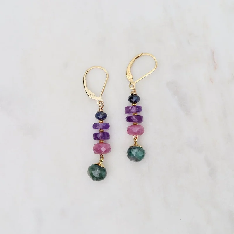 Emerald Onion Earrings