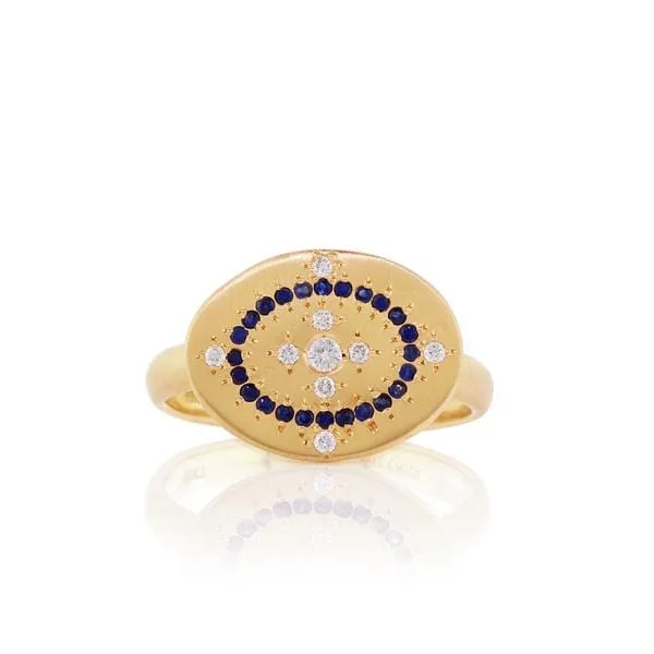 HEAVEN ON EARTH RING WITH SAPPHIRE CIRCLE