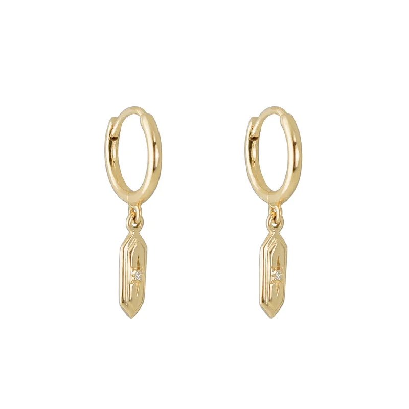 Astra Hexa Diamond Clicker Earrings