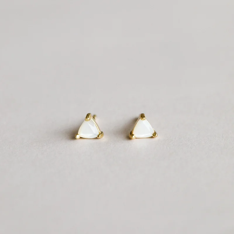 Mini Energy Gem Earring - Mother of Pearl