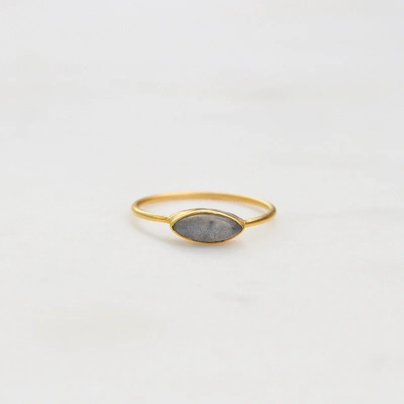 Labradorite Marquis Ring