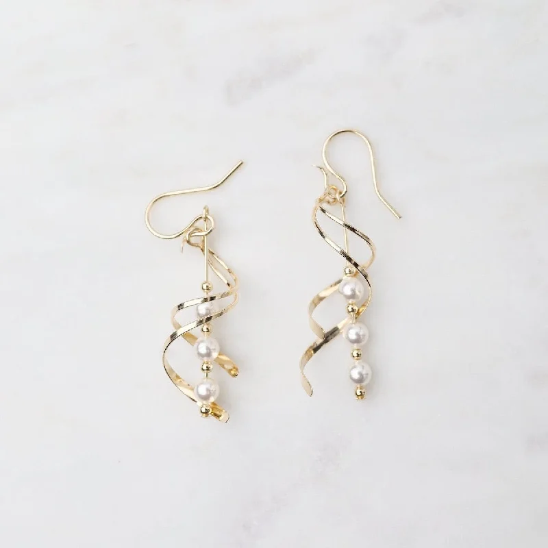 Gold Filled Double Spiral Earrings