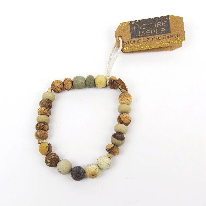 Scout Picture Jasper Stone Stacking Bracelet