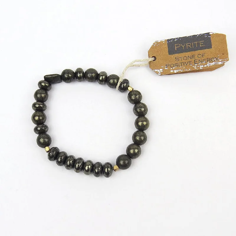 Scout Pyrite Stone Stacking Bracelet