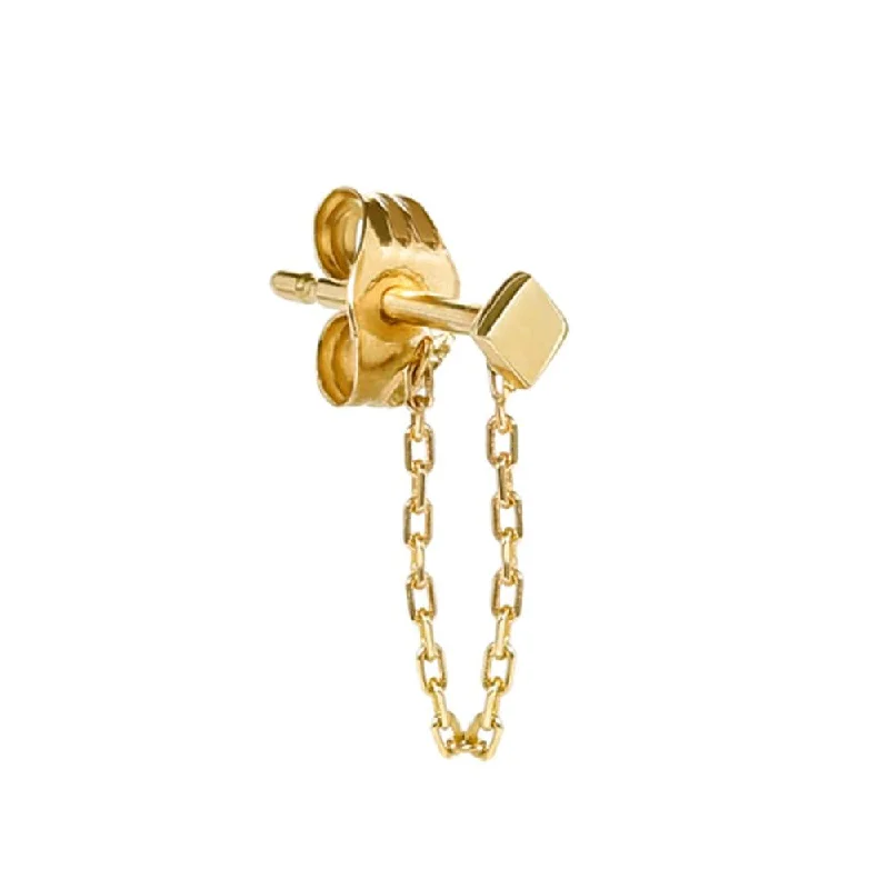 Loop Chain Stud - Single Earring